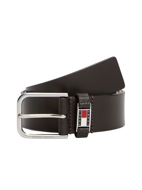 Cintura uomo marrone in pelle Tommy Jeans | AM0AM13361GUE